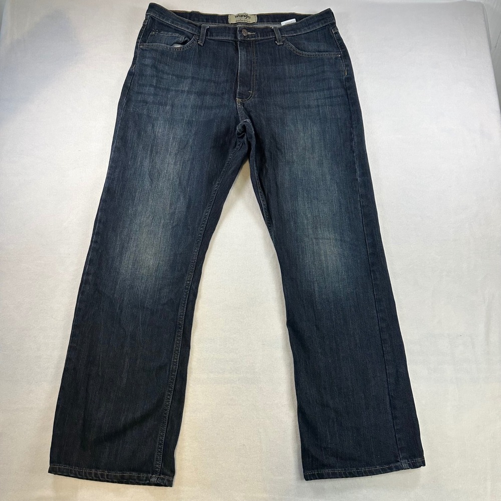 Wrangler Authentics Mens Straight Leg Dark Wash Jeans 36x32 ZM4RBOB
